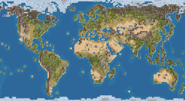 This Earth map was the first of the civ4 maps to be released