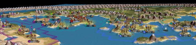 The Romans can be spotted from this screenshot of the ancient mediterranean