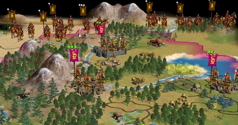 the Mongols in this civilization scenario are a real threat